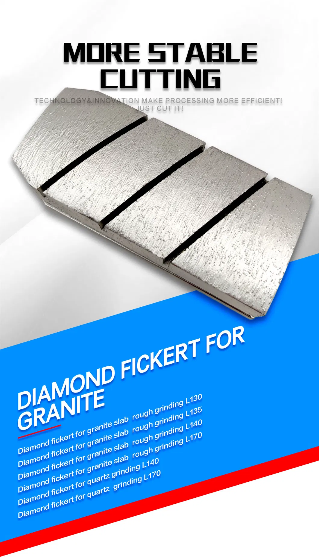 T170mm Granite Diamond Resin Buff Polishing Fickert